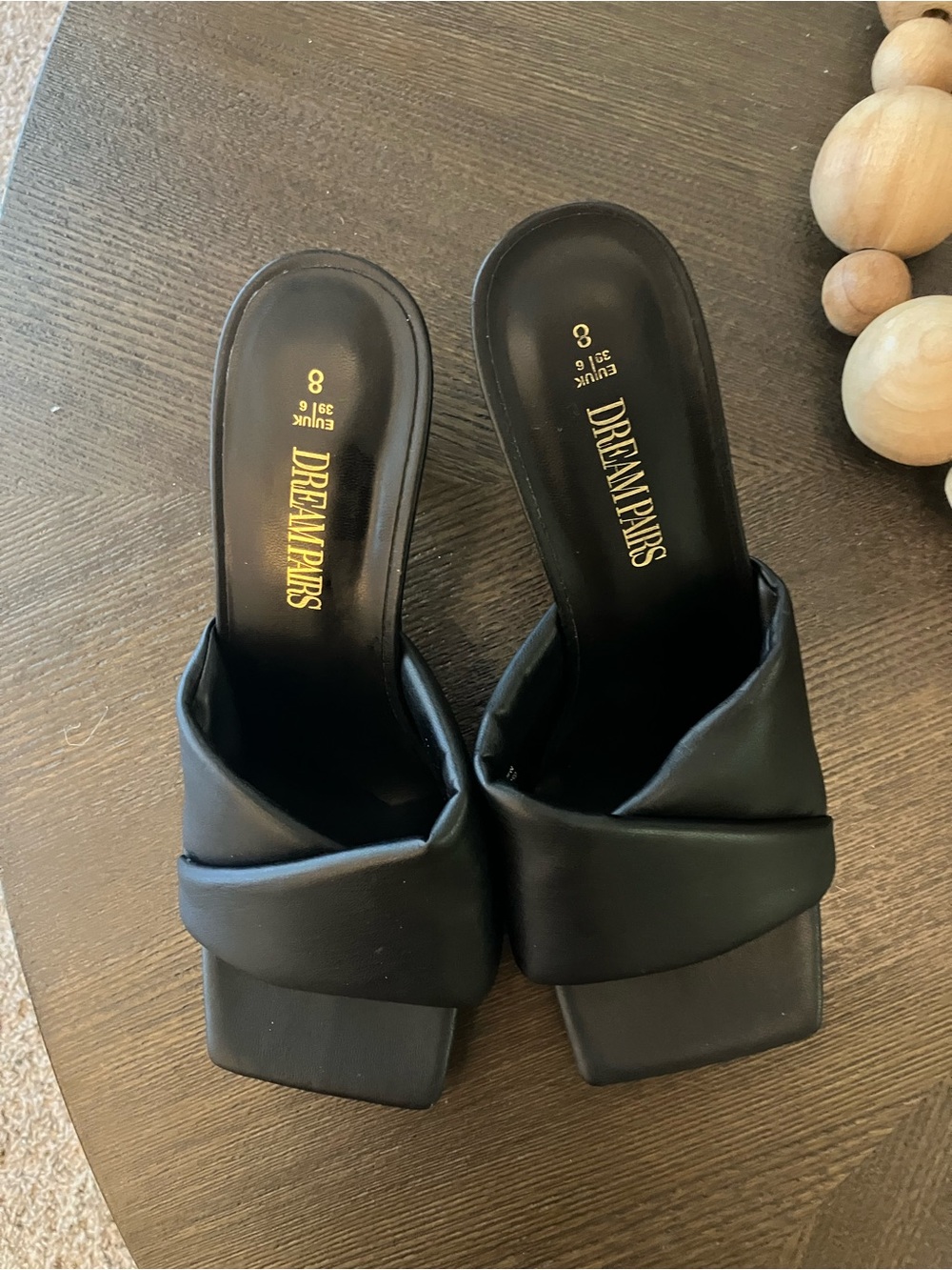 Dream Pairs Black Padded Slide Mules - Women's